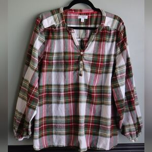 Kim Rogers Multicolor Plaid Shirt